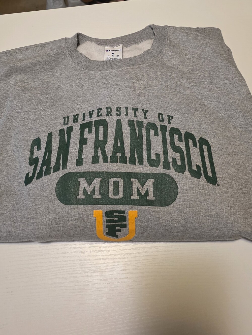 University of San Francisco Mom Gray Crewneck Sweatshirt